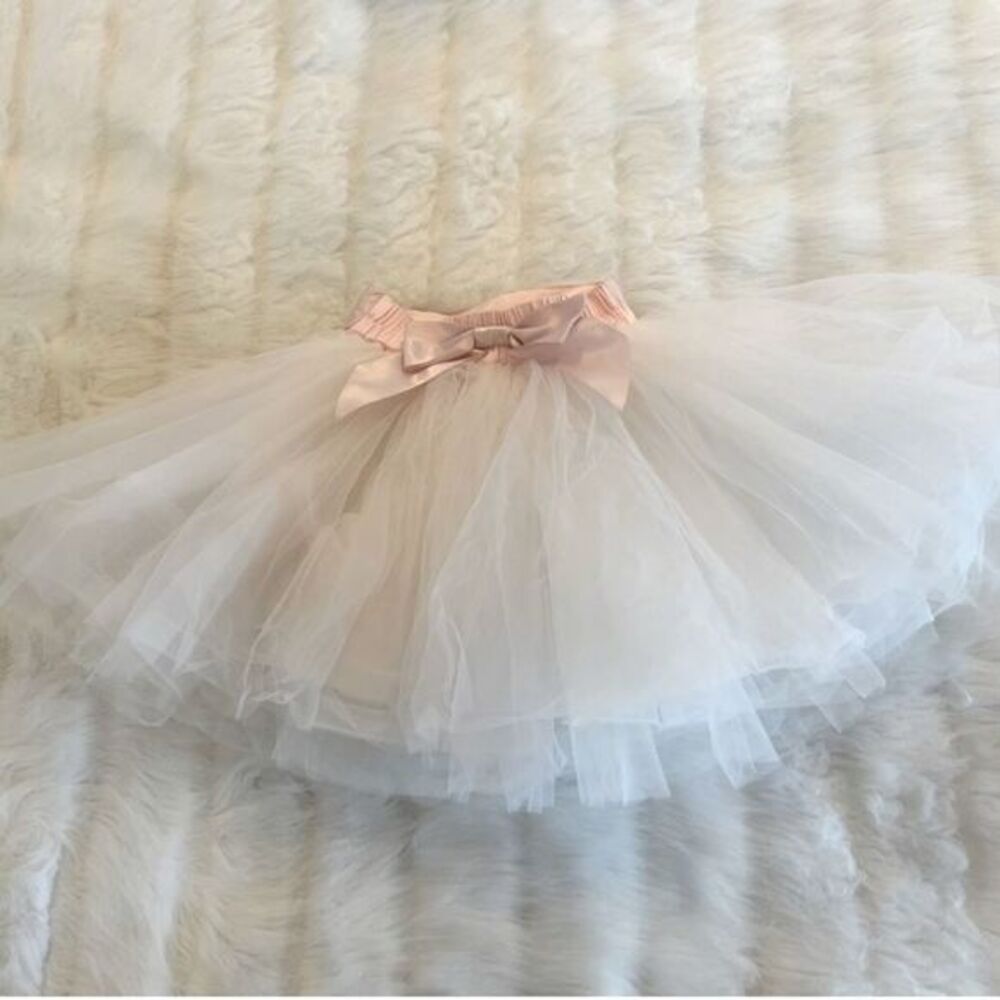 Monique Lhuillier Floral Pink Satin Tulle Skirt